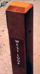 Photo of a reassurance marker that lets users know they are at the West Loop.