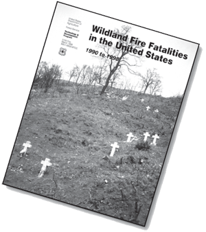 Cover to the 1999 report titled, Wildland Fire Fatalities in the United States.
