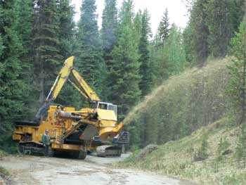 Photo of a horizontal shredder.