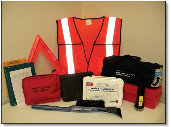 Image of saftey equipment required to be in all vehicles.