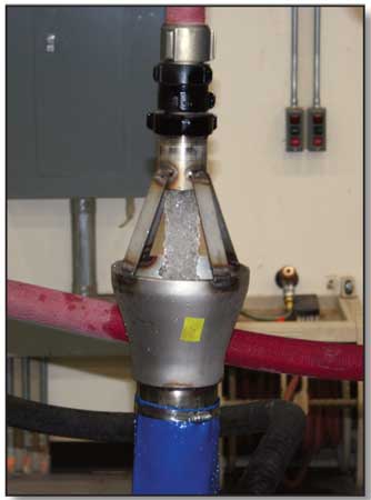 Image of a air gap prototype that produces no splash while operating.