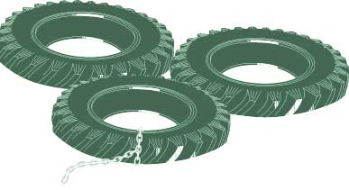 Image of tires cut in half