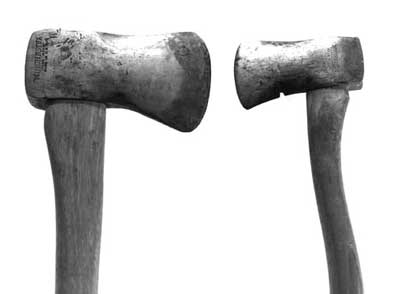 Photo of the Winchester ax and hatchet.