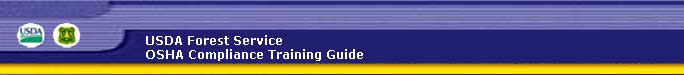 Graphic Header: USDA Forest Service Occupational Safety and Health Training for Supervisors and Managers