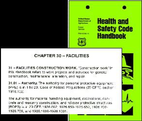 [image] Health and Safety Code Handbook with a cut-out of Chapter 30.