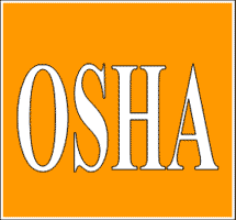 [photo] Orange OSHA sign.