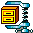 Icon indicating a WinZip document file.