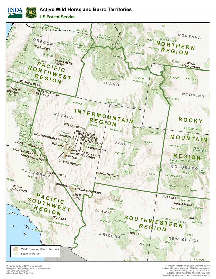 Wild Horse And Burro Territories