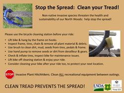 Thumbnail of Stop the Spread: Clean your Tread! interpretive panel.