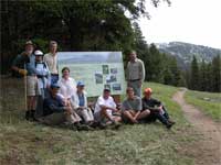 Forest Service personnel and Washington Native Plant Society members who cooperated on the Tiffany Botanical Area sign.