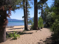 Tallac Historic Site Trail near Kiva Beach.