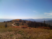 A view from dispersed campsite along National Forest System Road (NFSR) 60.