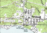 Vicinity map for Bergland Native Plant and Pollinator Garden.